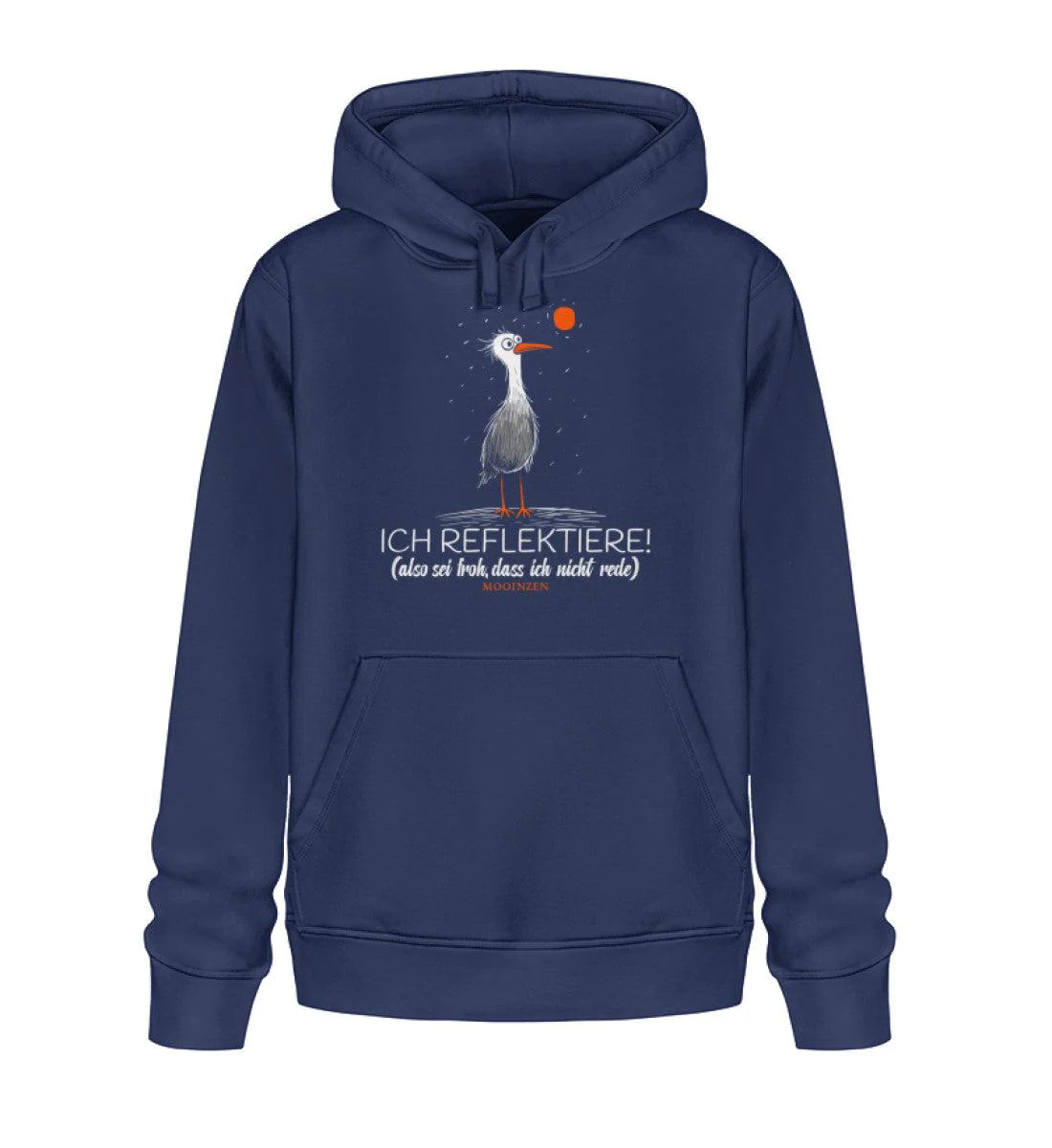 Ich reflektiere.. sei froh, dass ich nicht rede! · Unisex Bio Hoodie - Image 2