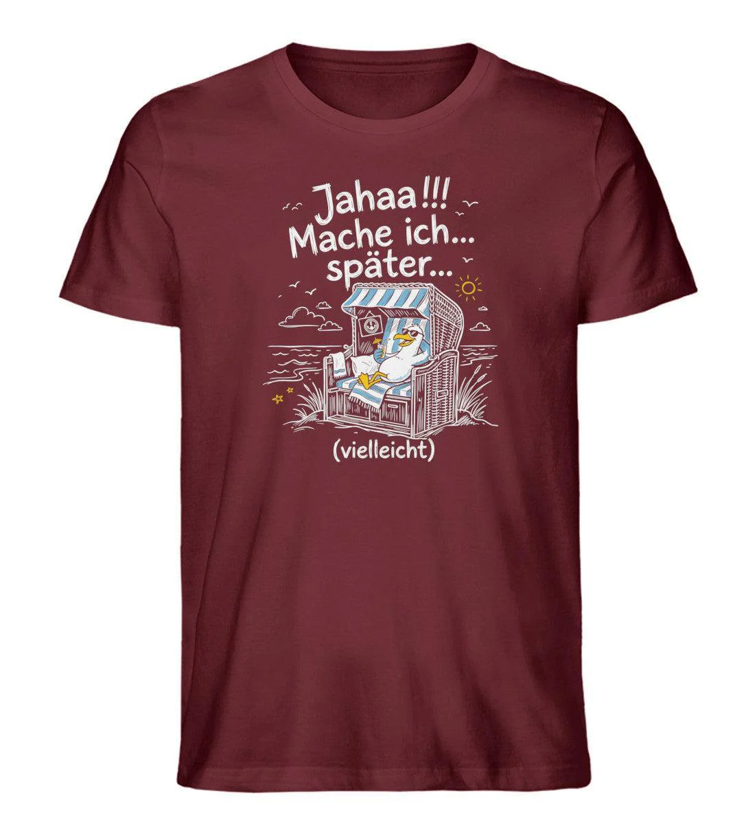 Jahaa!!! Mache ich... später... vielleicht · Herren Premium Bio T-Shirt - Image 2