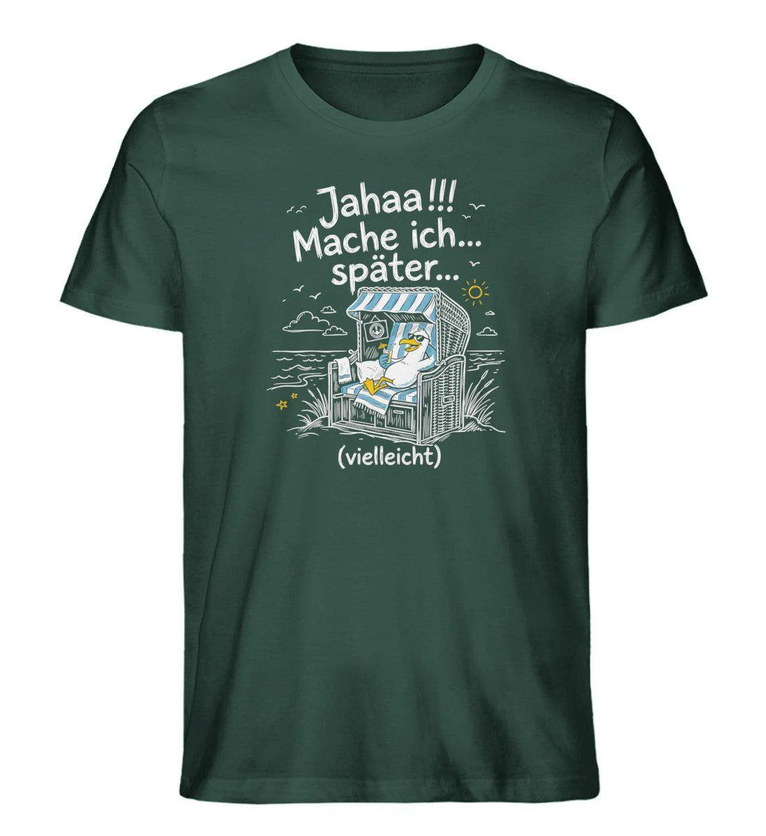 Jahaa!!! Mache ich... später... vielleicht · Herren Premium Bio T-Shirt - Image 4