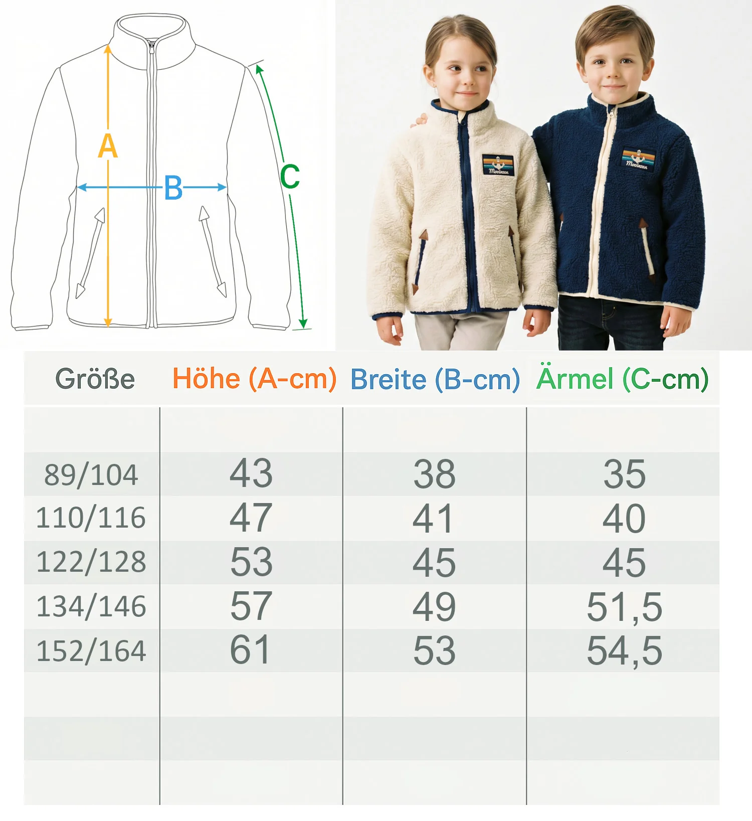 Klettwatt Patch · Kinder Premium Sherpa Jacke - Image 3