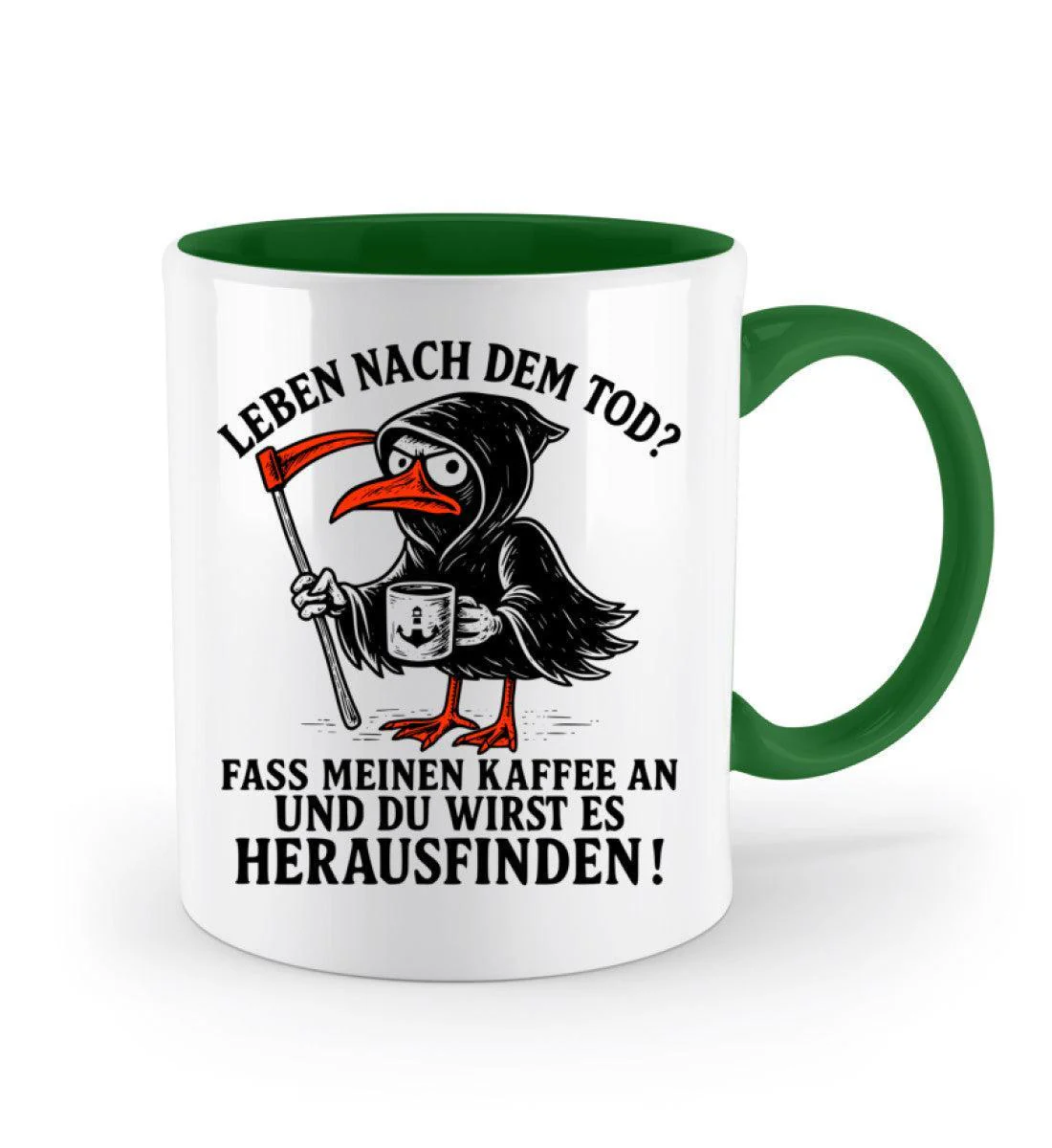 Leben nach dem Tod? Kaffee · Keramiktasse Zweifarbig - Image 4