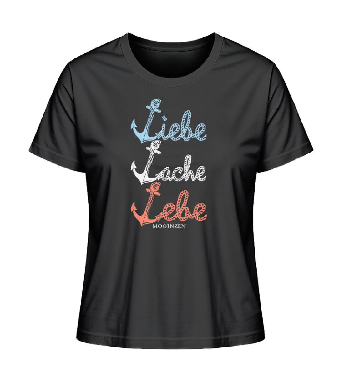 Liebe Lache Lebe   · Damen Premium Bio T-Shirt 2.0