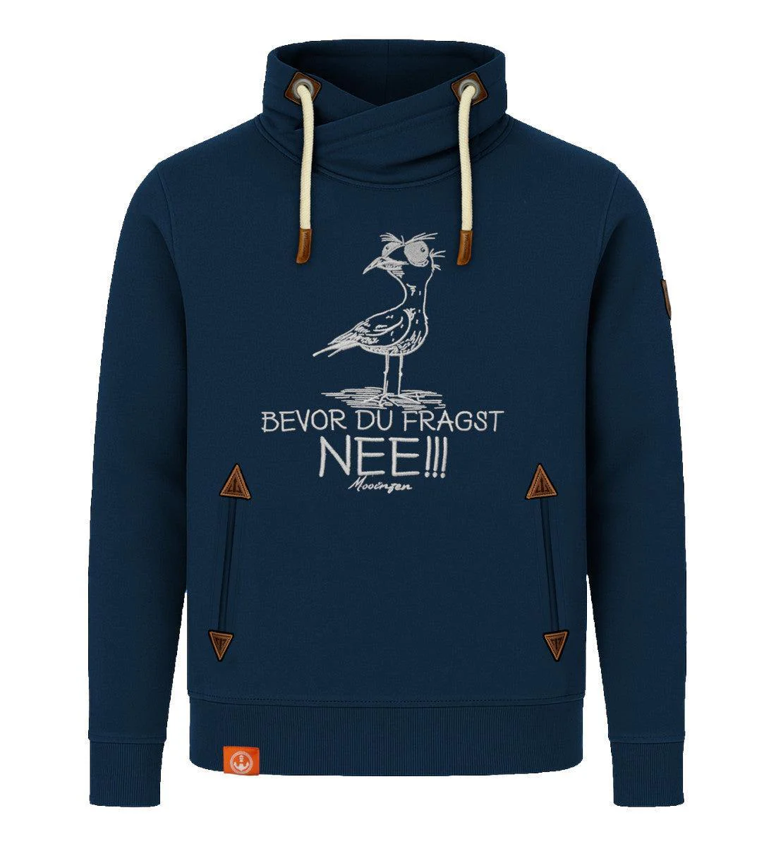 Möwe Nee · Unisex Bio Schalkragen Sweatshirt (ohne Kapuze) - Image 3