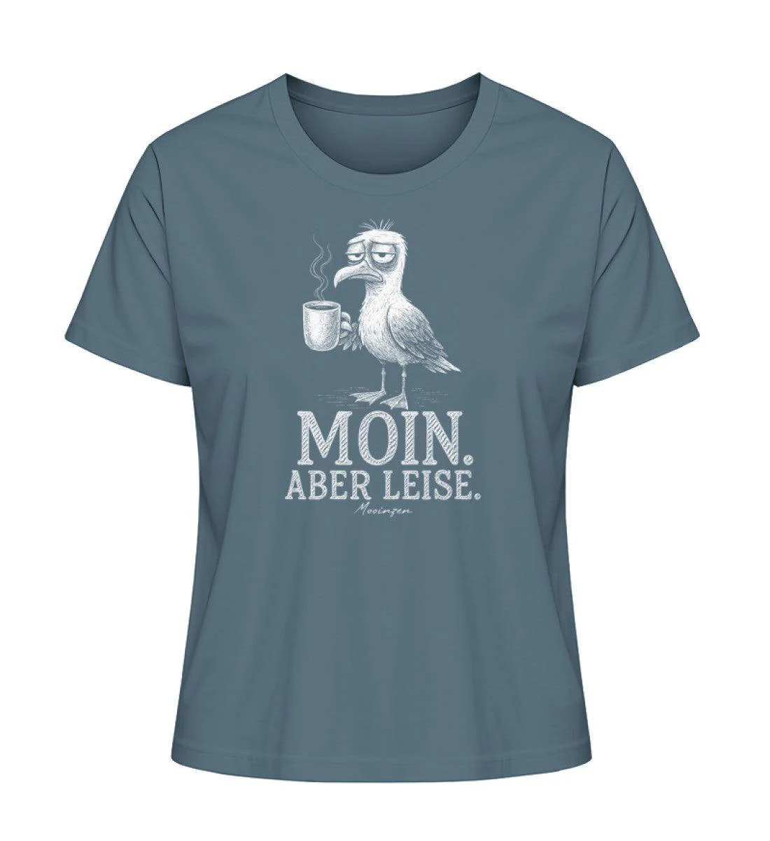 Moin Aber leise · Damen Premium Bio T-Shirt 2.0 - Image 3