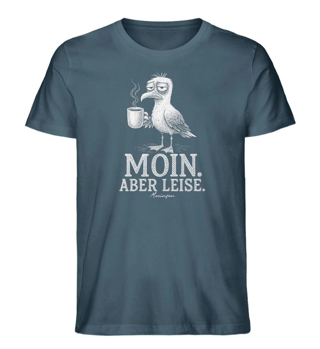Moin Aber leise · Herren Premium Bio T-Shirt - Image 3