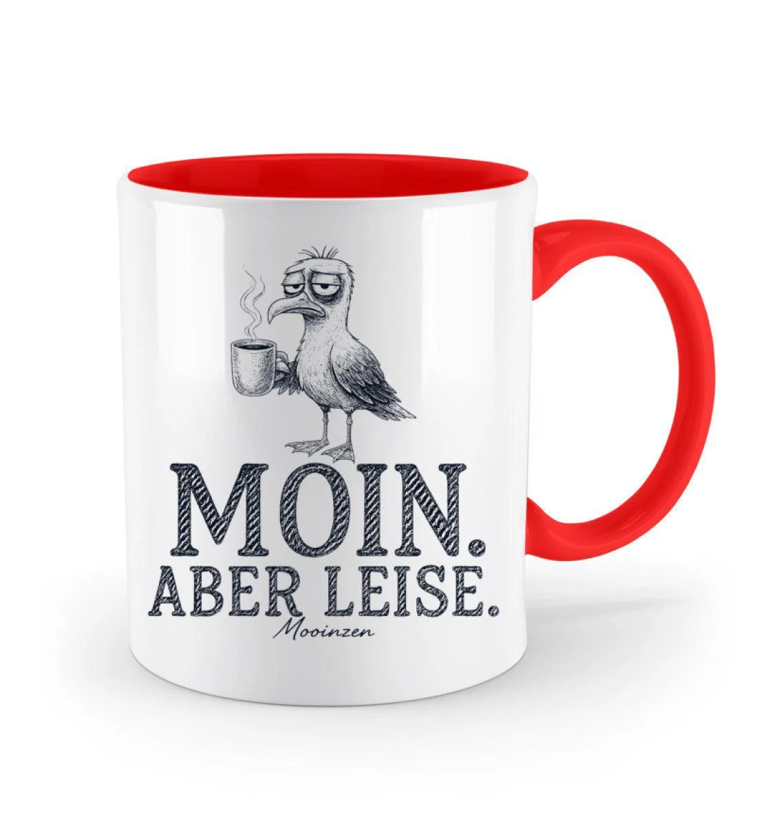 Moin Aber leise · Keramiktasse Zweifarbig - Image 7