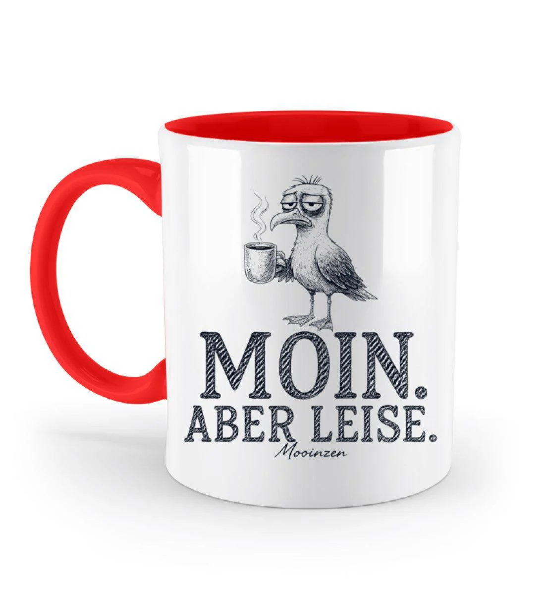 Moin Aber leise · Keramiktasse Zweifarbig - Image 8