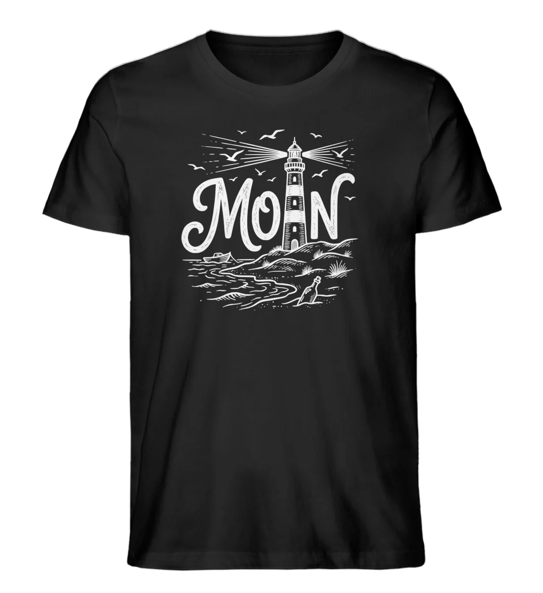 Moin Leuchtturm · Herren Premium Bio T-Shirt