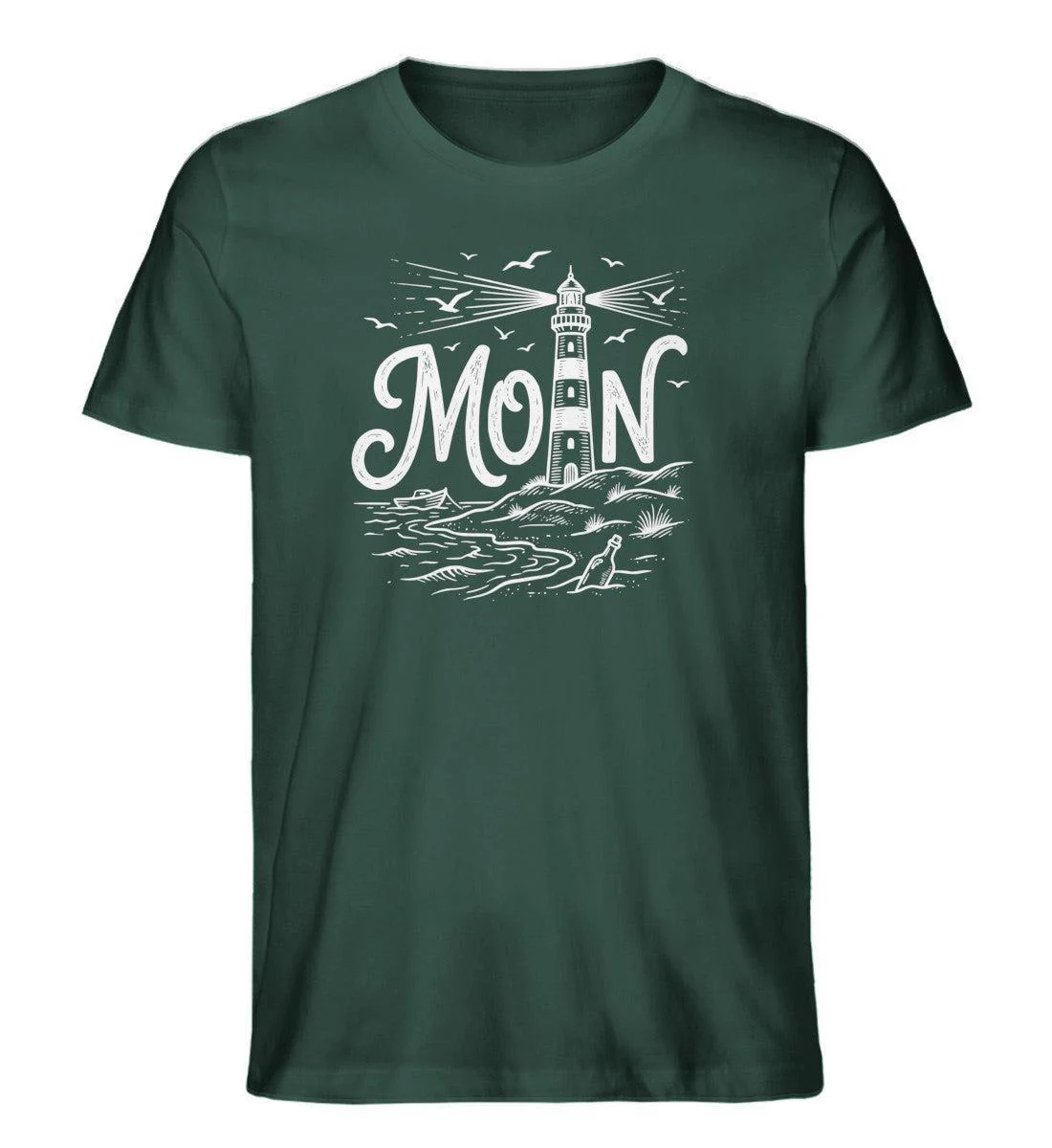 Moin Leuchtturm · Herren Premium Bio T-Shirt - Image 4