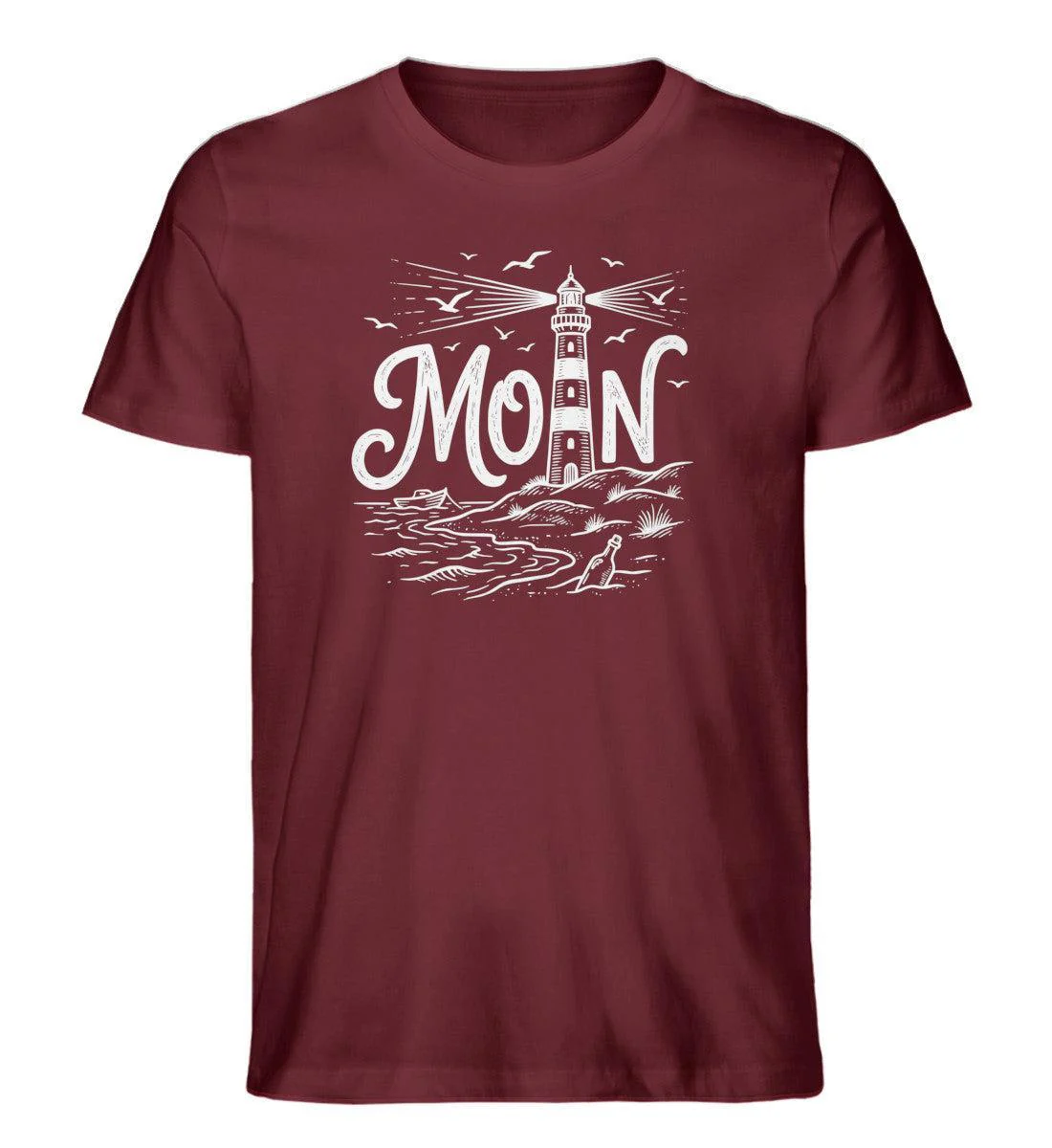 Moin Leuchtturm · Herren Premium Bio T-Shirt - Image 5