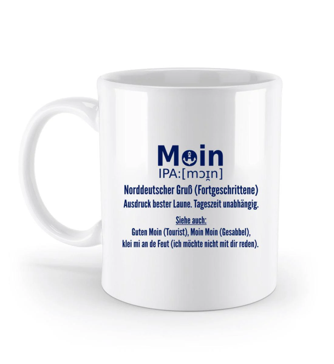 Moin Lexikon · Keramik Tasse weiß