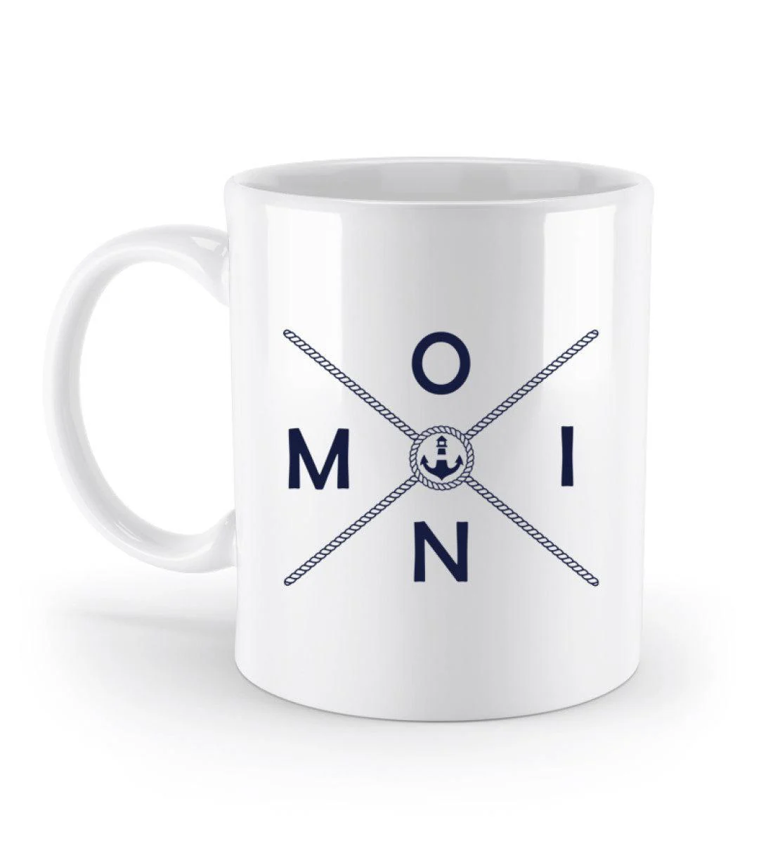 Moin Simple X Seil · Keramik Tasse weiß