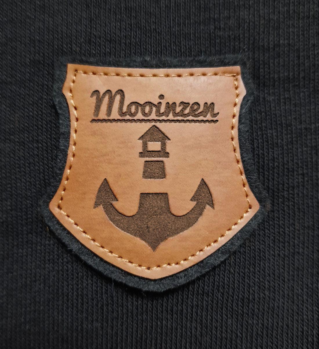 Mooinzen Logo Schwarz/Orange · Unisex Bio Schalkragen Hoodie - Image 5