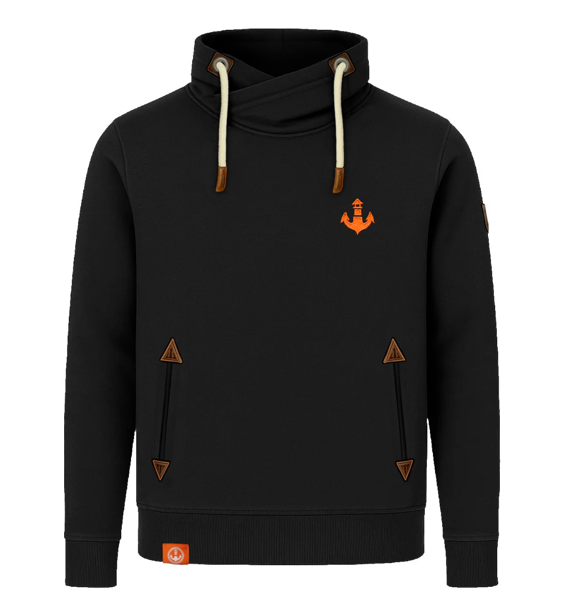 Mooinzen Logo · Unisex Bio Schalkragen Sweatshirt (ohne Kapuze)
