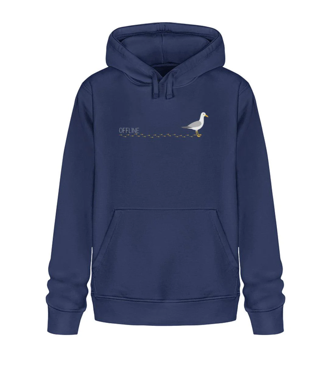 Möwe Footprints2 · Unisex Bio Hoodie - Image 2