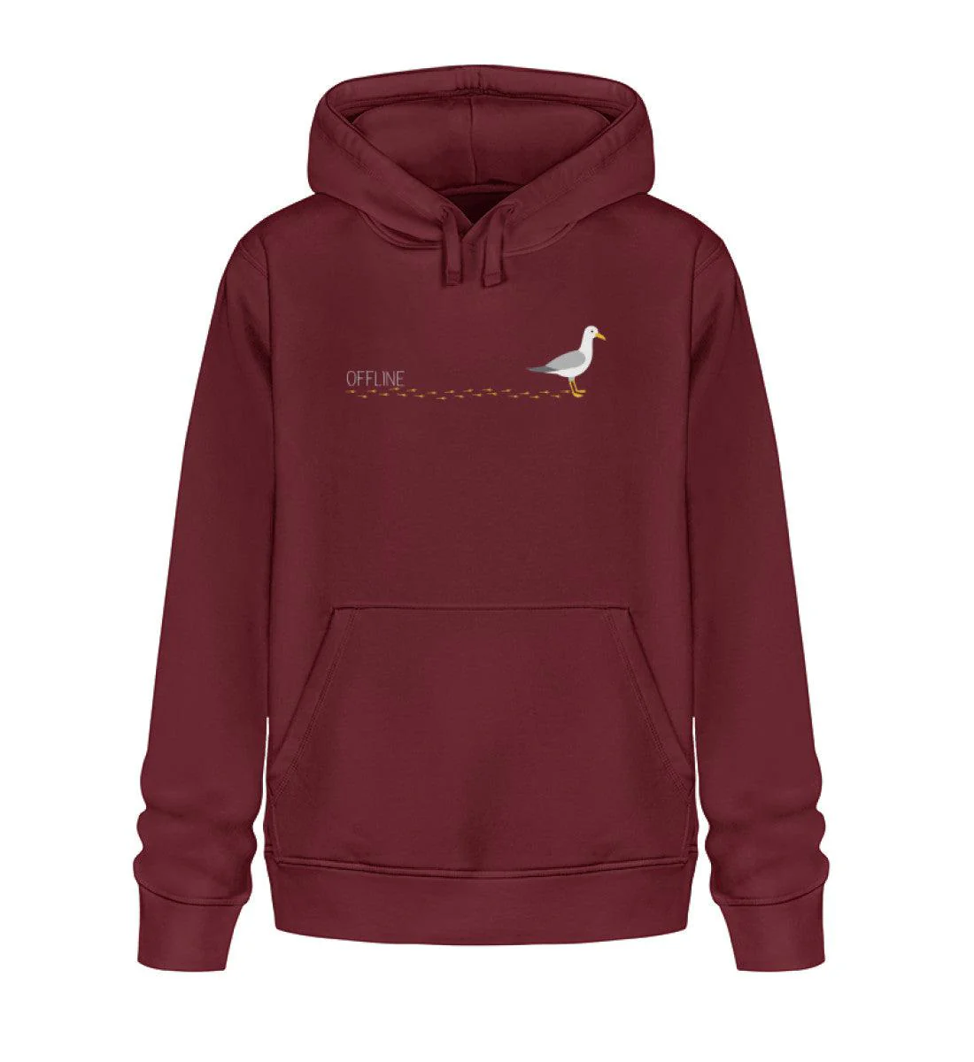 Möwe Footprints2 · Unisex Bio Hoodie - Image 3
