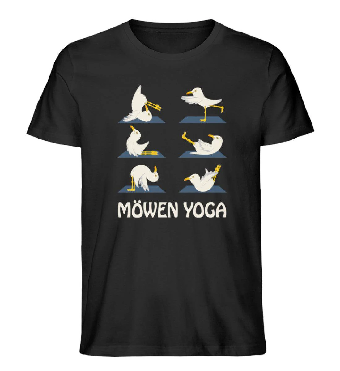 Möwen Yoga 2 · Herren Premium Bio T-Shirt