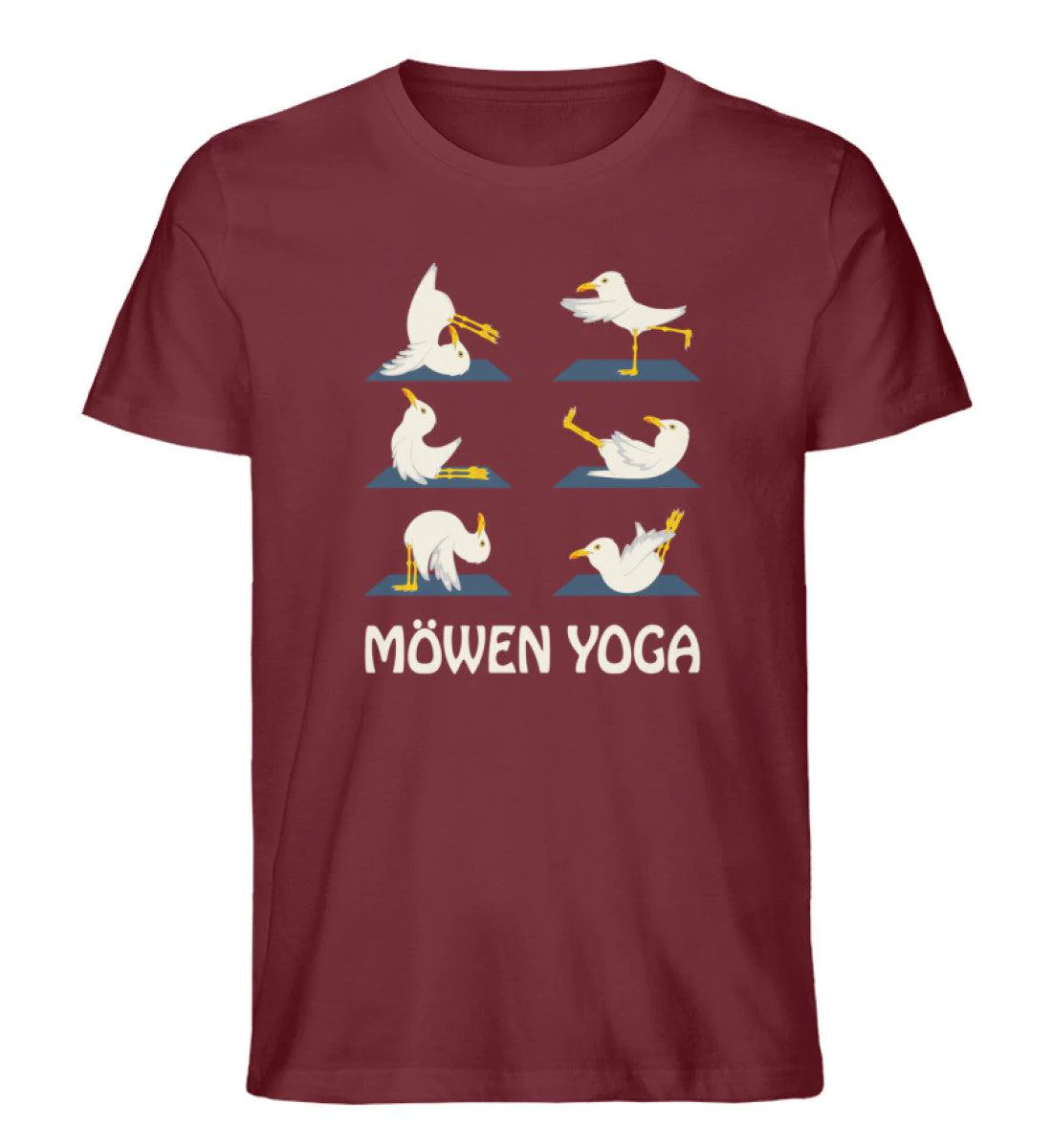 Möwen Yoga 2 · Herren Premium Bio T-Shirt - Image 4