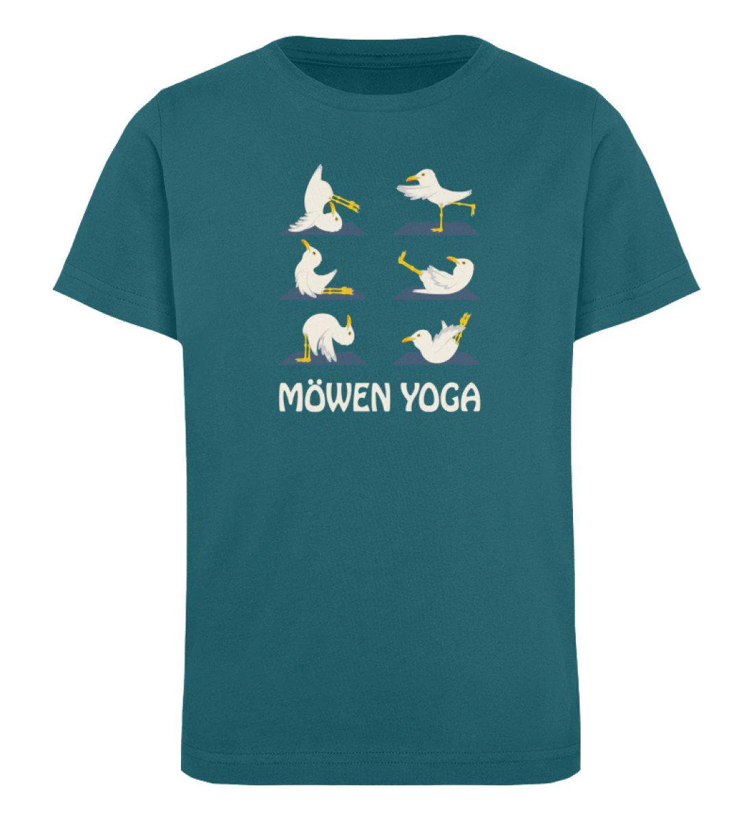 Möwen Yoga 2 · Kinder Premium Bio T-Shirt - Image 2