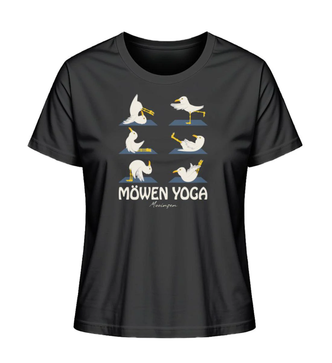Möwen Yoga · Damen Premium Bio T-Shirt 2.0