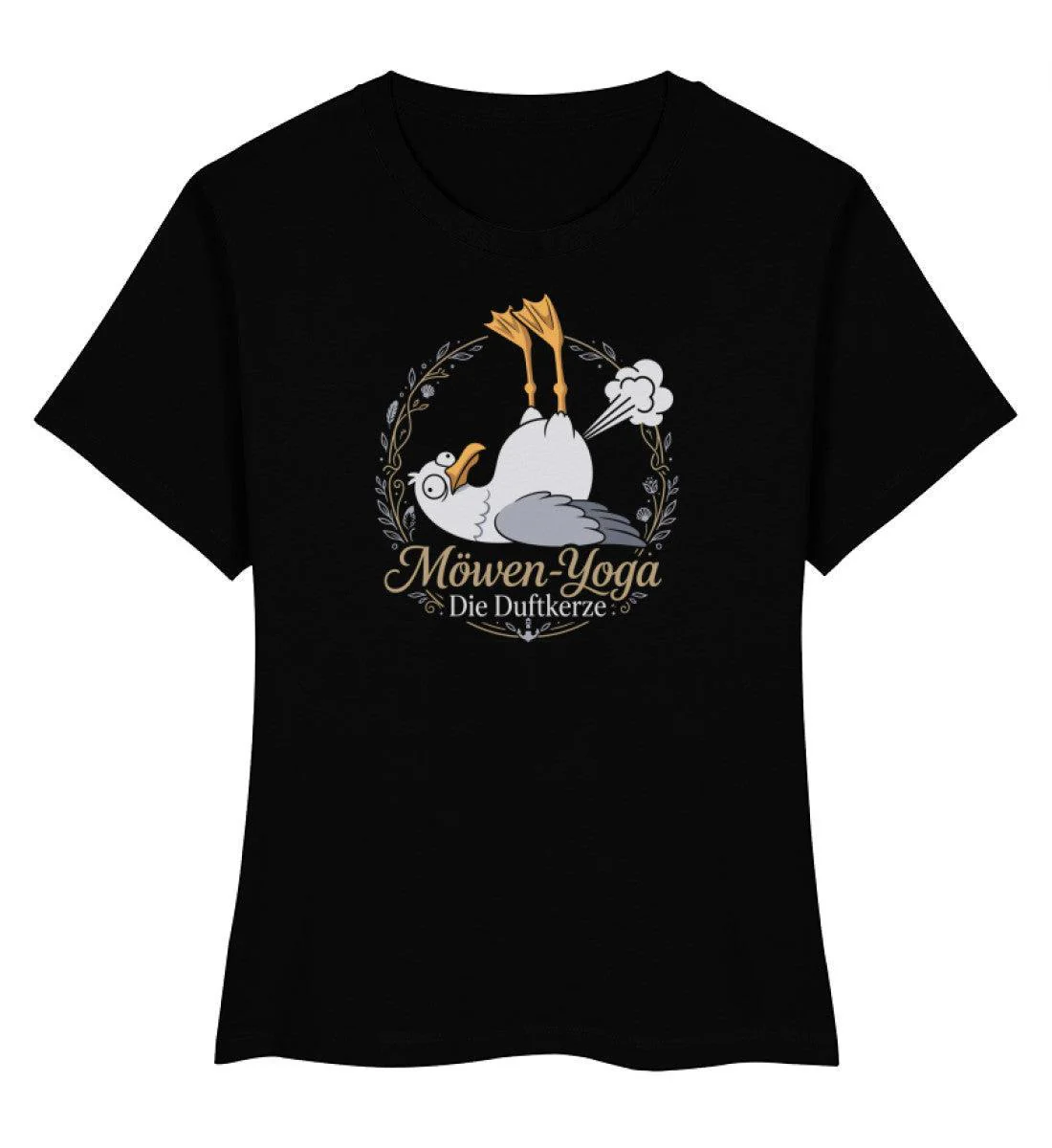 Möwen Yoga Duftkerze · Damen Premium Bio T-Shirt 2.0