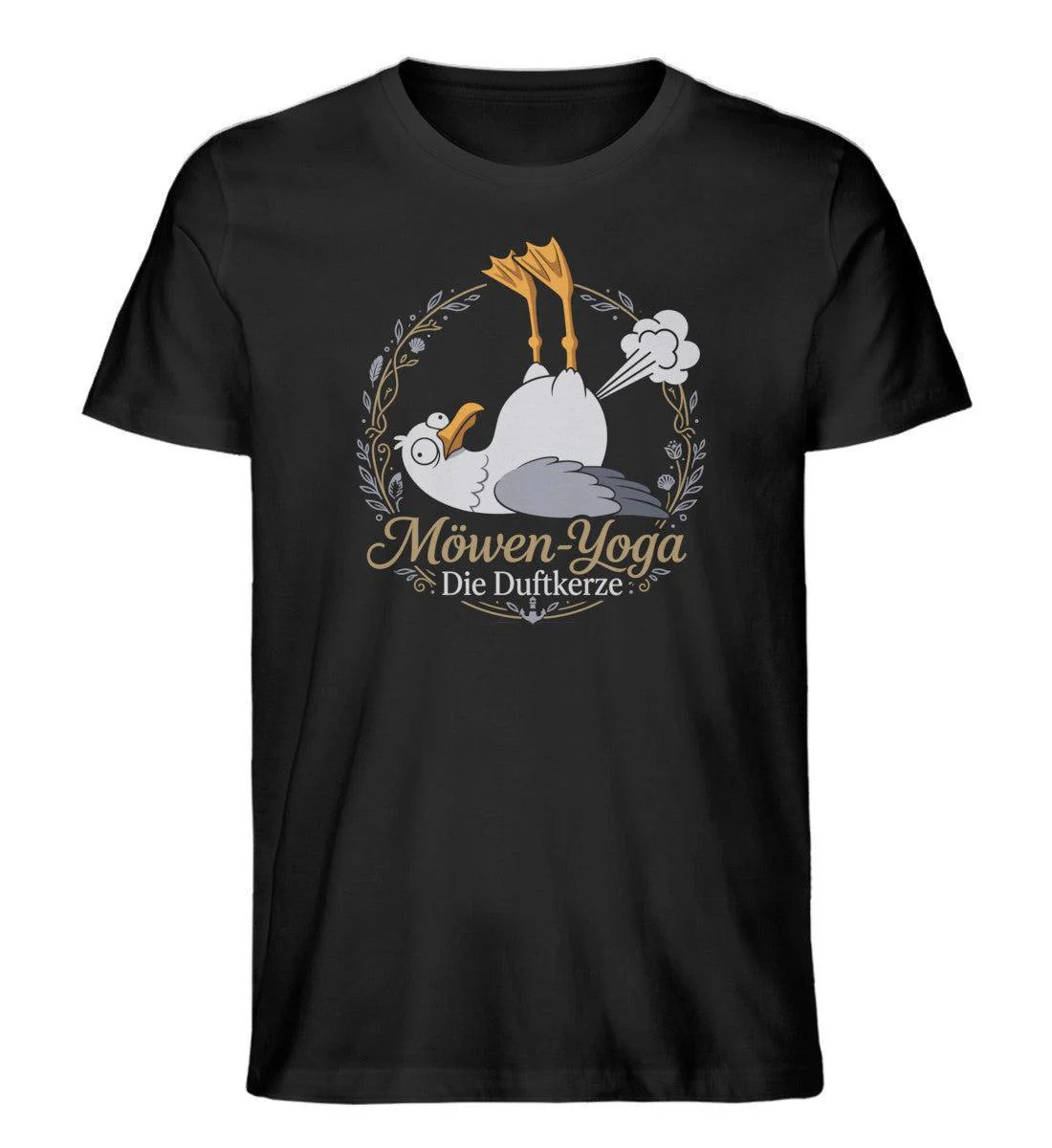 Möwen-Yoga Duftkerze · Herren Premium Bio T-Shirt