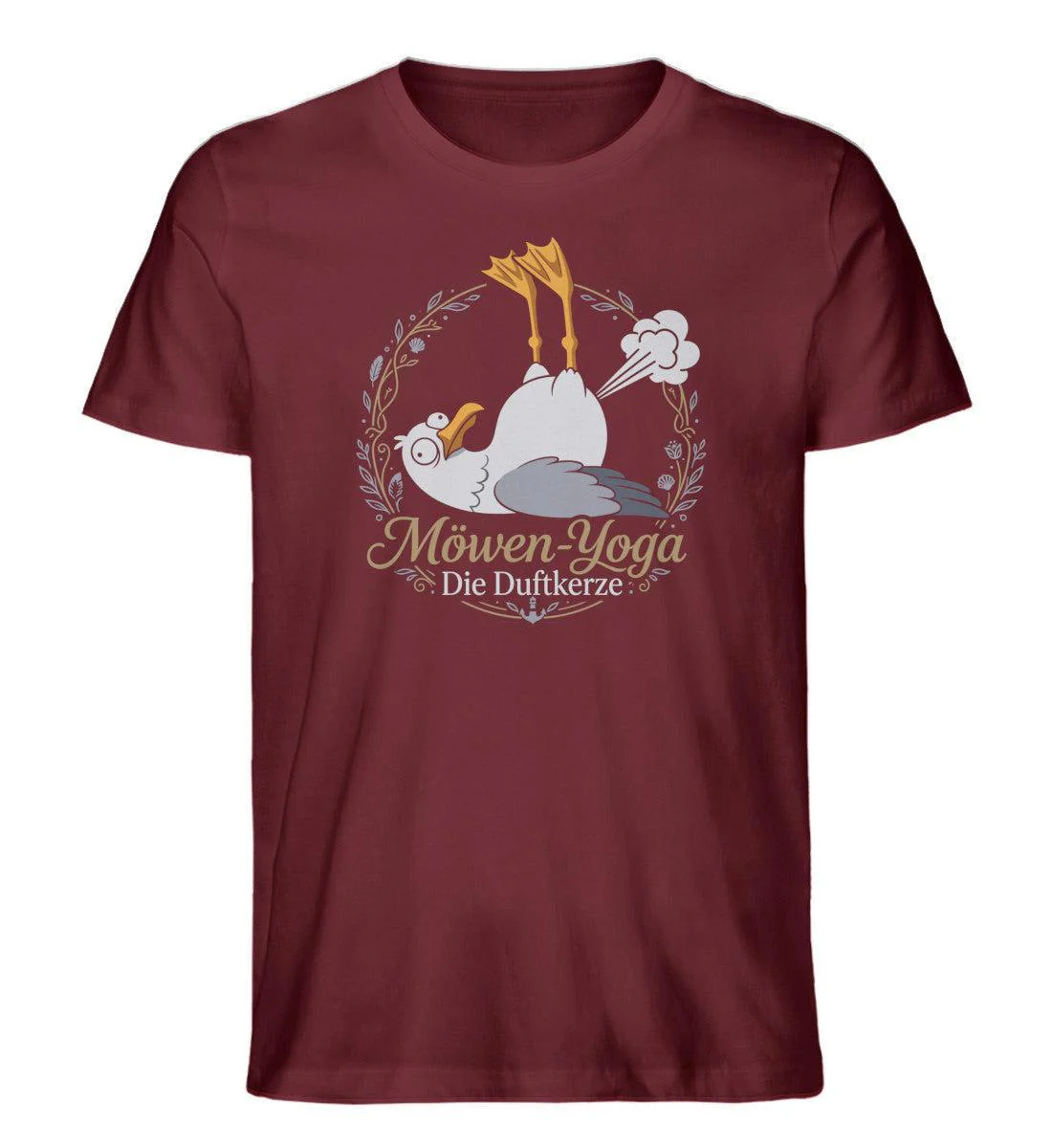 Möwen-Yoga Duftkerze · Herren Premium Bio T-Shirt - Image 2