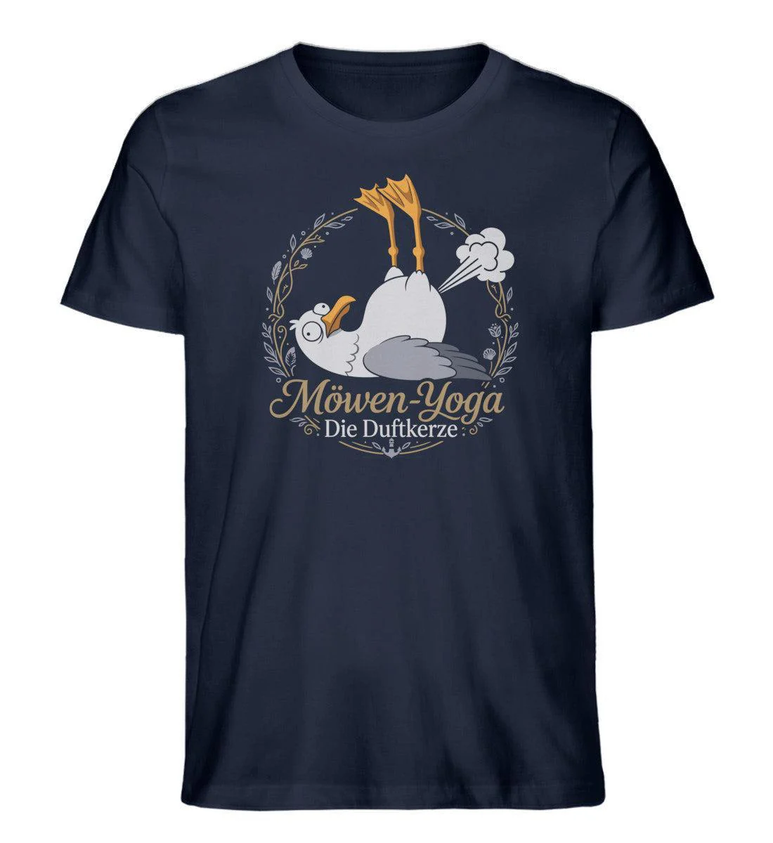 Möwen-Yoga Duftkerze · Herren Premium Bio T-Shirt - Image 3