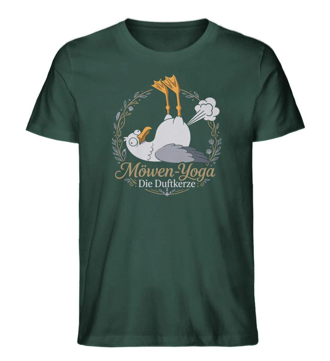 Möwen-Yoga Duftkerze · Herren Premium Bio T-Shirt - Image 5