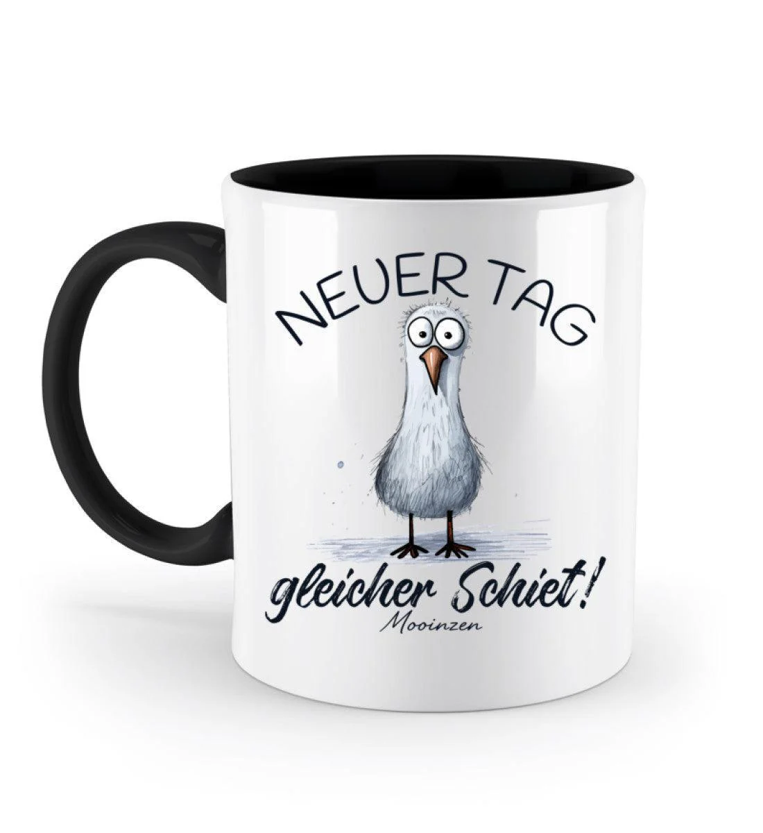 Neuer Tag gleicher Schiet · Keramiktasse Zweifarbig - Image 2