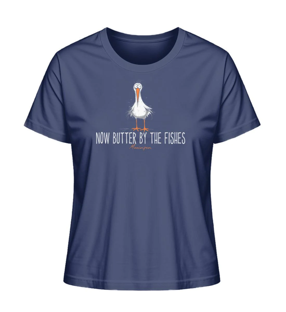 Now butter by the Fishes · Damen Premium Bio T-Shirt 2.0 - Image 3