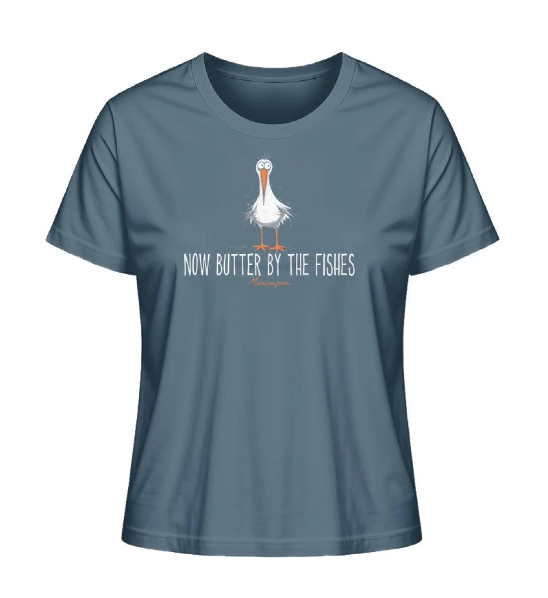 Now butter by the Fishes · Damen Premium Bio T-Shirt 2.0 - Image 4