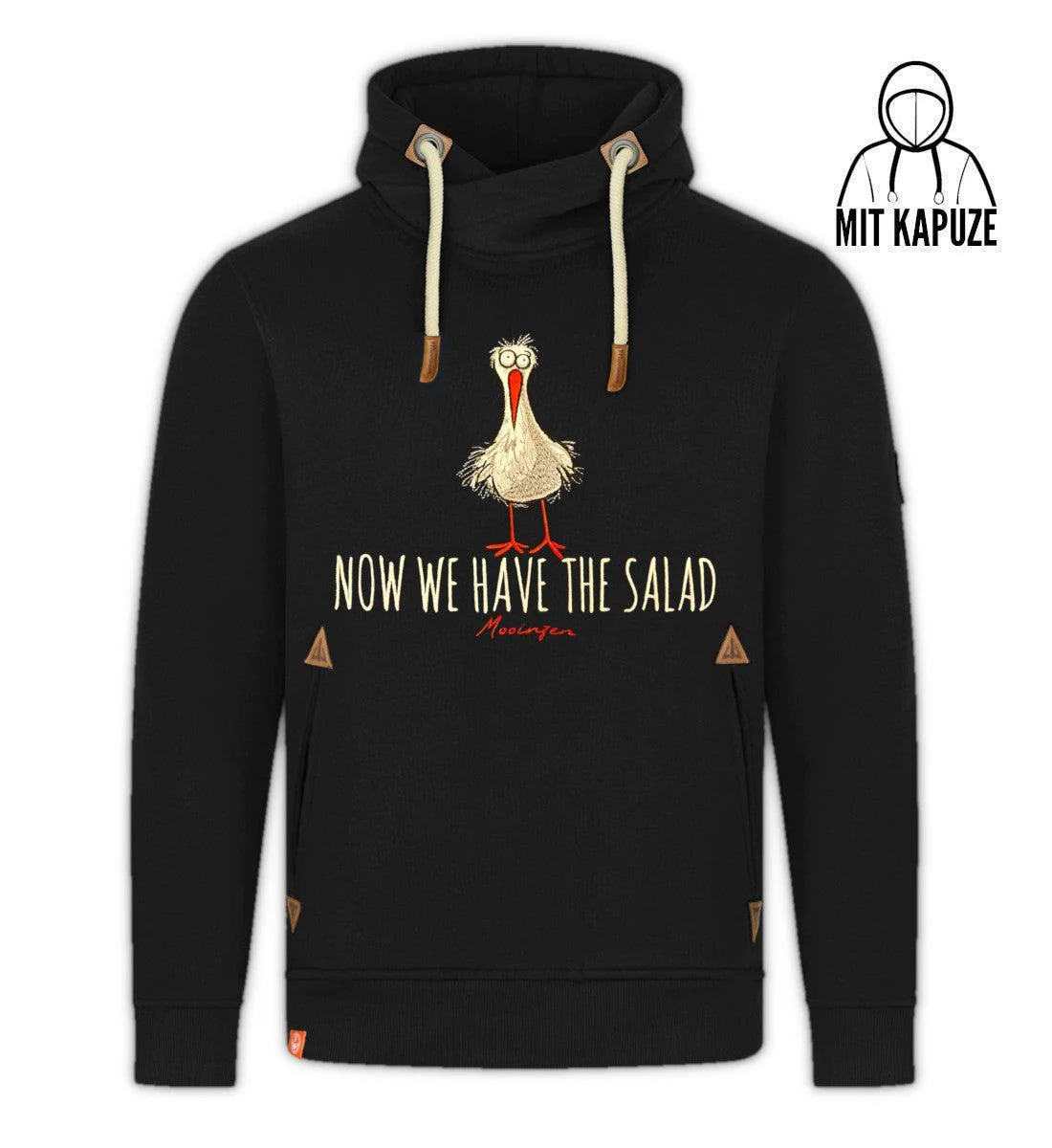 Now we have the Salad (Stick) · Unisex Bio Schalkragen Hoodie