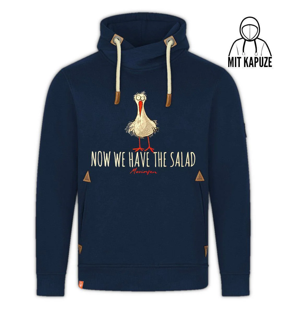 Now we have the Salad (Stick) · Unisex Bio Schalkragen Hoodie - Image 2