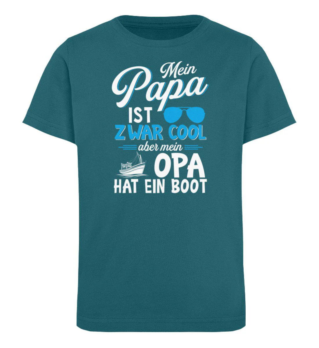 Papa cool Opa hat Boot · Kinder Premium Bio T-Shirt - Image 2