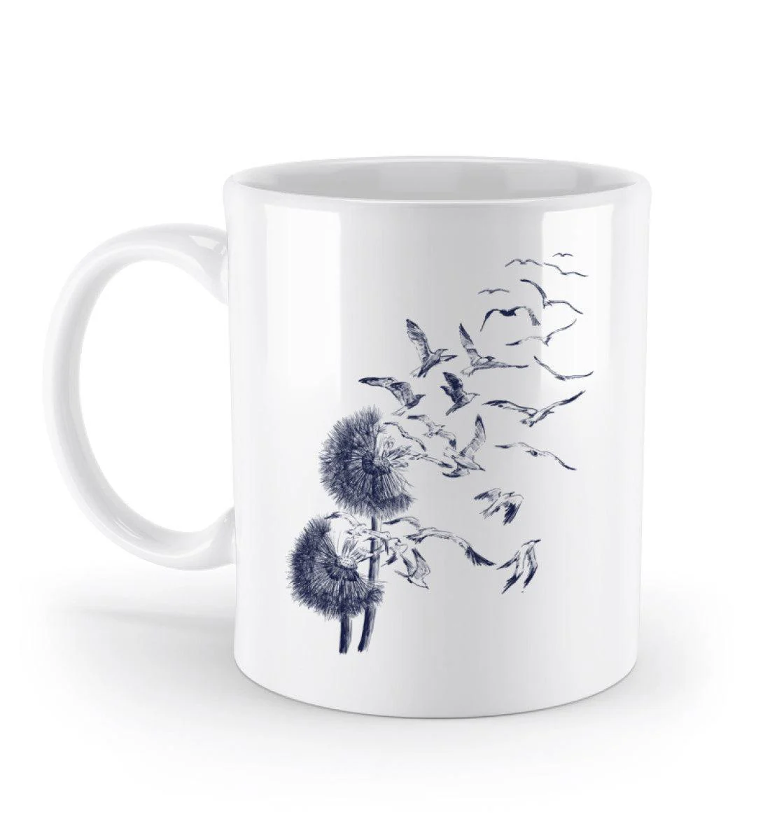 Pusteblume Möwen · Keramik Tasse weiß