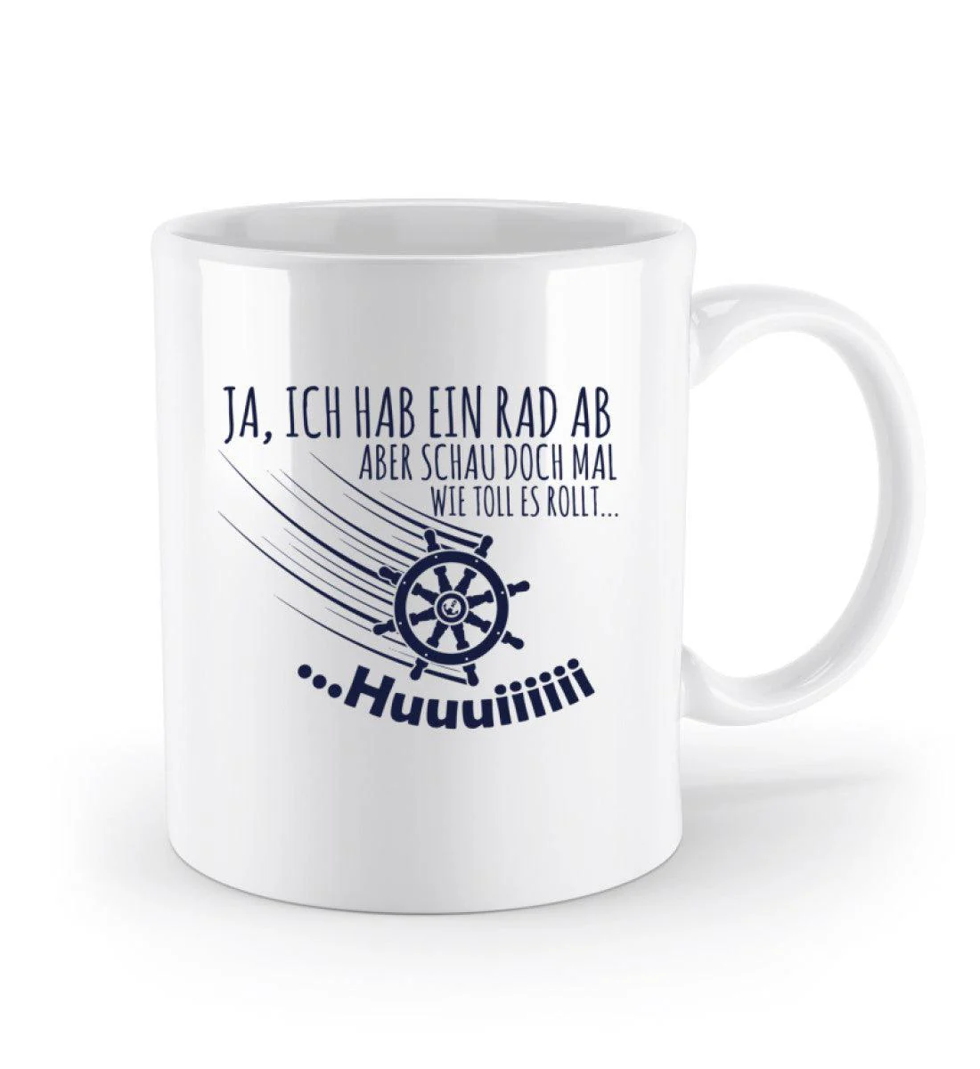 Rad ab, huuuiii · Keramik Tasse weiß - Image 2