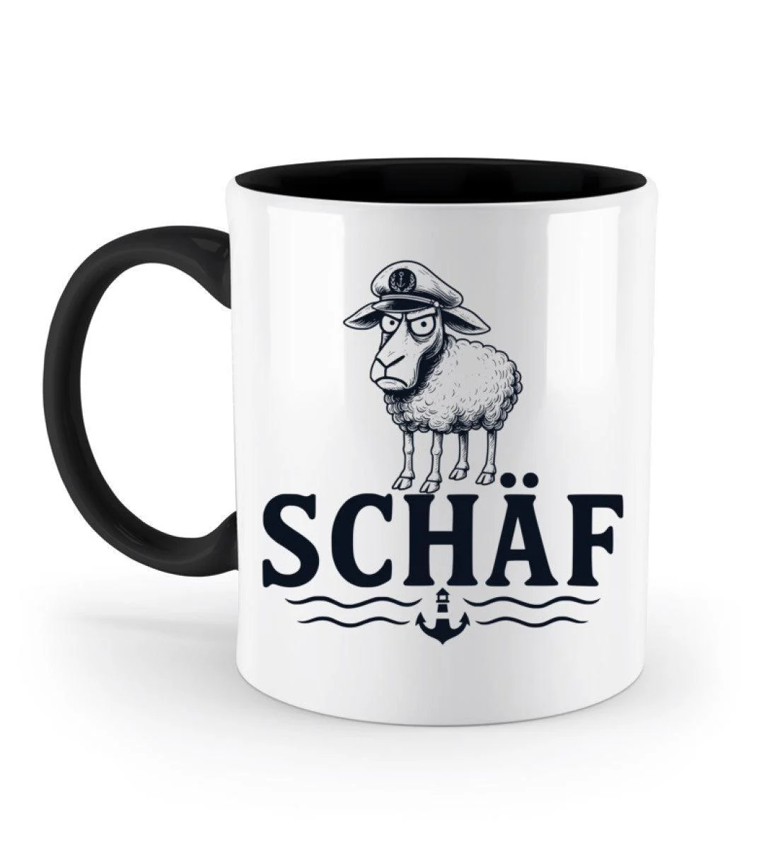 Schäf Chef Papa Vater · Keramiktasse Zweifarbig - Image 2