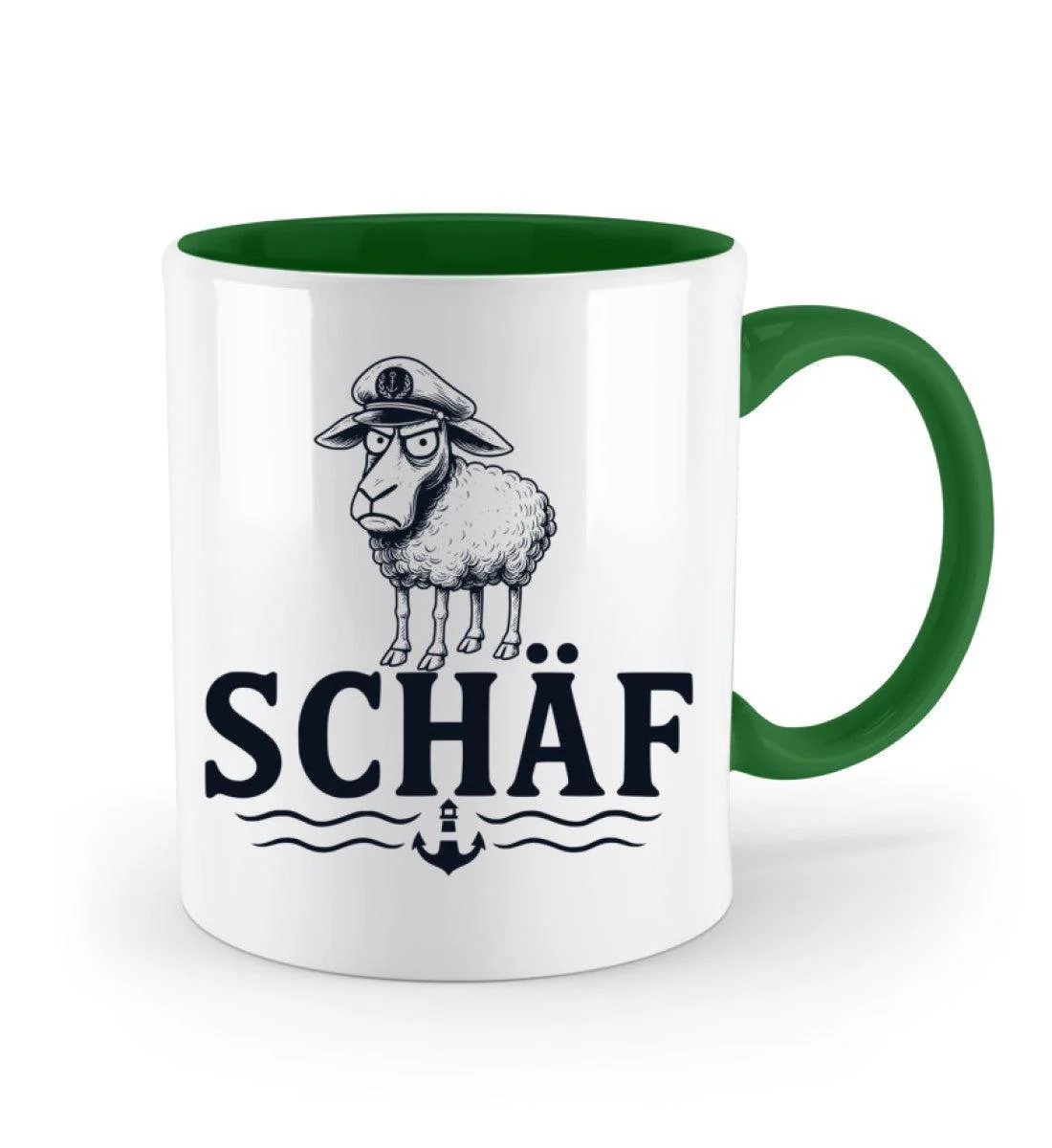 Schäf Chef Papa Vater · Keramiktasse Zweifarbig - Image 3