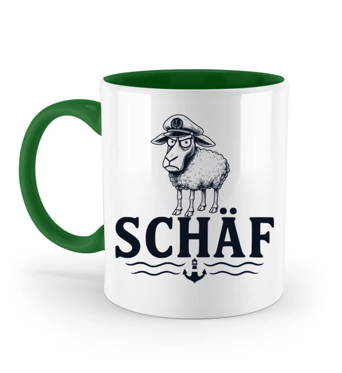 Schäf Chef Papa Vater · Keramiktasse Zweifarbig - Image 4