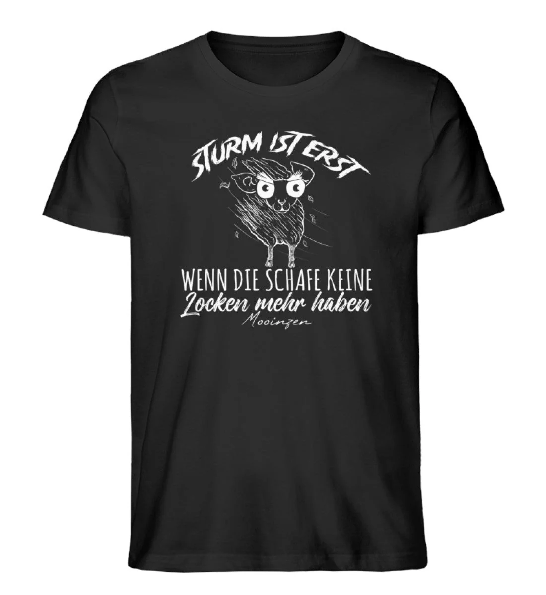 Sturm ist erst wenn die Schafe keine Locken mehr haben · Herren Premium Bio T-Shirt
