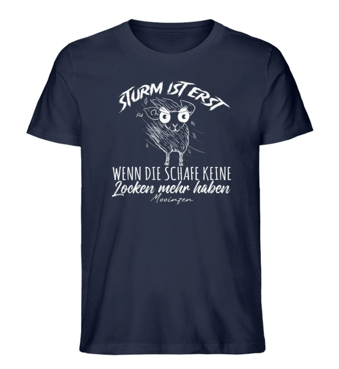 Sturm ist erst wenn die Schafe keine Locken mehr haben · Herren Premium Bio T-Shirt - Image 2