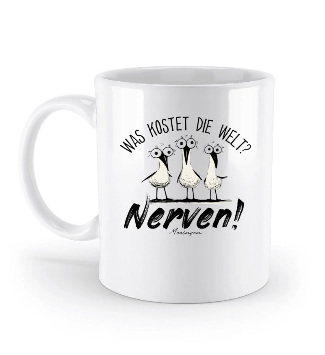 Was kostet die Welt? · Keramik Tasse weiß